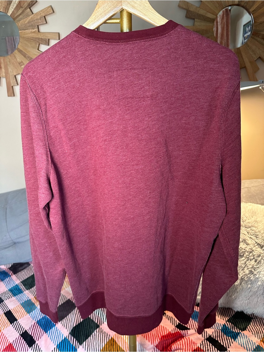 Abercrombie & Fitch Deep Wine Pullover Sweatshirt - Picture 6 of 6